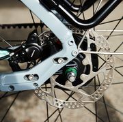 closeup shot of disc brakes on cero one ecargo bike