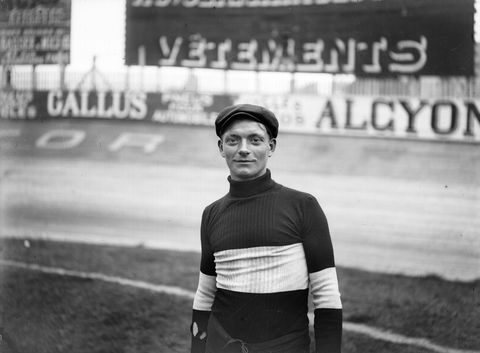 Henri Cornet, French racing cyclist, in 1905. BRA-